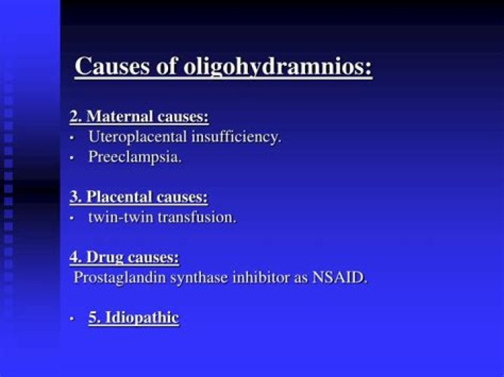 Causes of Oligohydramnios