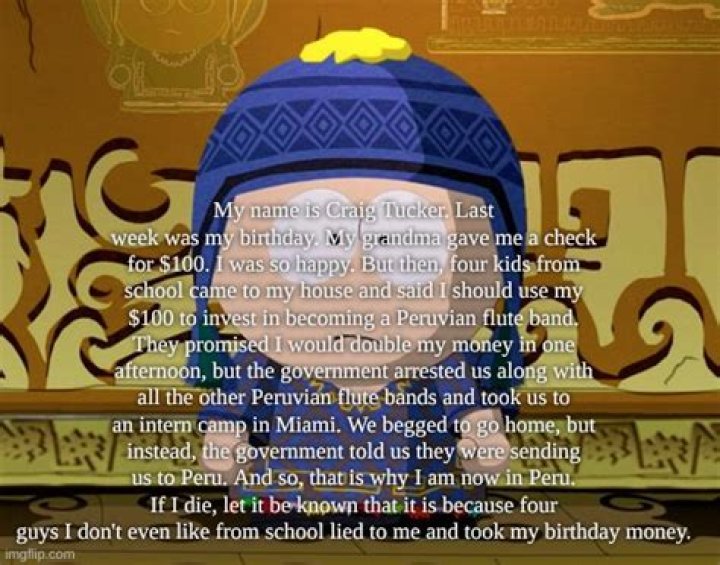 Uncover Hidden Details Behind "My Name Is Craig Tucker. Last Week Was My Birthday."