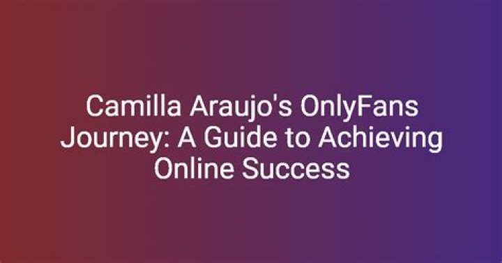 Unveiling The World Of "camilla Araujo Only Fans Videos": Discoveries And Insights